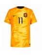 Nederländerna Steven Berghuis #11 Replika Hemmakläder VM 2022 Kortärmad